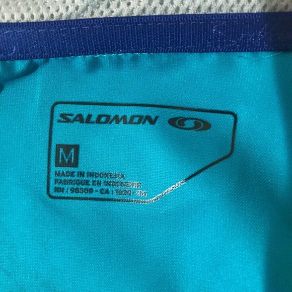 NWT Salomon XR Running Track Jacket M Medium Bay Blue Clima Windbreaker - Picture 7 of 8